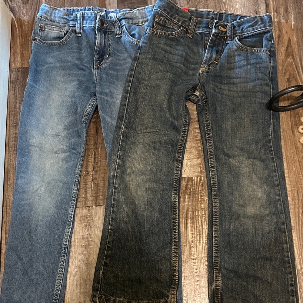 Cat & Jack Kids Blue and Dark Blue Jeans